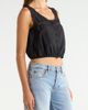 Re/Done Re/Done Allegra Lace Trim Button-Up Crop Top - 3