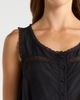 Re/Done Re/Done Allegra Lace Trim Button-Up Crop Top - 4
