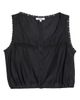 Re/Done Re/Done Allegra Lace Trim Button-Up Crop Top - 5