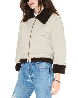 Re/done Re/Done Aviator Sherpa Trim Jacket