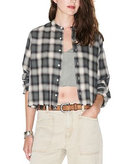 Re/done Re/Done Bianca Cropped Cotton Shirt