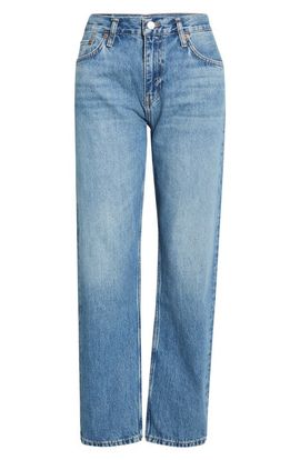 Re/Done Re/Done Blondie Mid Rise Ankle Straight Leg Jeans