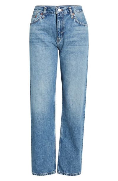 Re/Done Re/Done Blondie Mid Rise Ankle Straight Leg Jeans