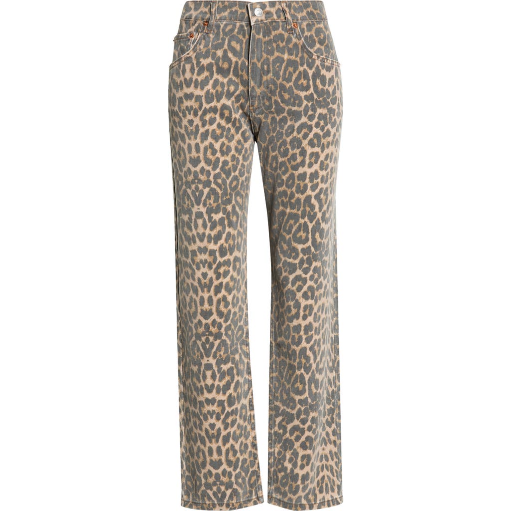 Re/Done Re/Done Blondie Mid Rise Crop Straight Leg Jeans
