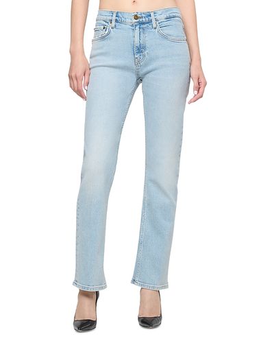 Re/done Re/Done Blondie Mid Rise Straight Jeans in Love Letter Blue