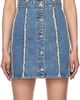 Re/Done Re/Done Blue Fray Denim Minidress - 1