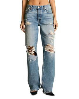 Re/done Re/Done Bronte High Rise Loose Jeans in Thriller Destroy