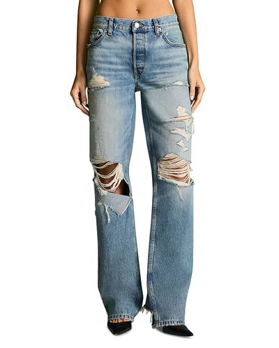 Re/done Re/Done Bronte High Rise Loose Jeans in Thriller Destroy