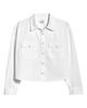 Re/Done Re/Done Camper Raw Hem Crop Snap-Up Twill Shirt - 5
