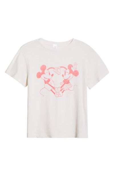 Re/Done Re/Done Classic Disney Mickey & Minnie Heart Hands Graphic T-Shirt