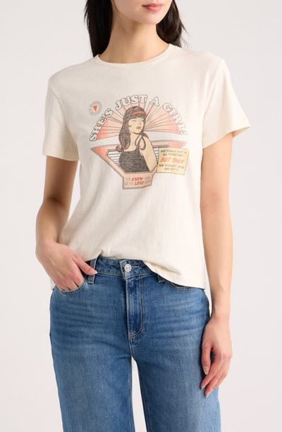Re/Done Re/Done Classic Just a Girl Graphic Cotton T-Shirt