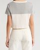 Re/Done Re/Done Contrast V-Neck Crop Jersey T-Shirt - 2