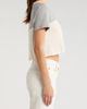 Re/Done Re/Done Contrast V-Neck Crop Jersey T-Shirt - 3