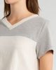 Re/Done Re/Done Contrast V-Neck Crop Jersey T-Shirt - 4
