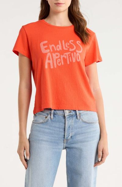 Re/Done Re/Done Endless Apertivo Graphic Cotton T-Shirt