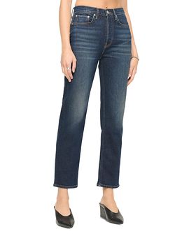 Re/done Re/Done High Rise Pipe Jeans in Barely Worn