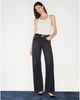 Re/done Re/Done High Rise Wide Leg Jeans in Washed Noir - 2