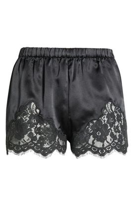 Re/Done Re/Done Jennie Lace Trim Silk Blend Shorts