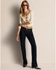 Re/done Re/Done Kaia Mid Rise Straight Jeans in Rinsed Romance - 2