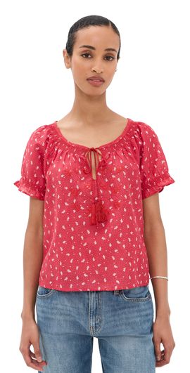 RE/DONE RE/DONE Katie Embroidered Top Bandana