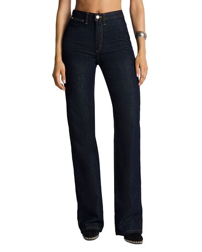 Re/done Re/Done Layla High Rise Straight Jeans in Indigo Nights