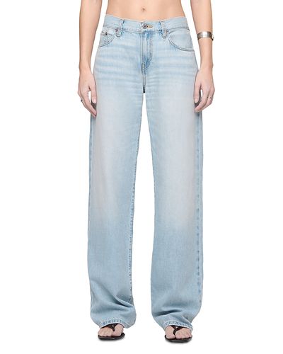Re/done Re/Done Loosie Low Rise Straight Jeans in Silver Springs