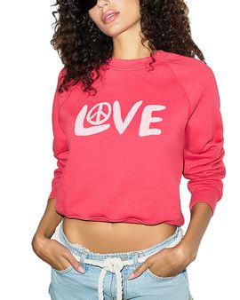 Re/done Re/Done Love And Peace Classic Crewneck Sweatshirt