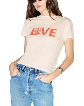 Re/done Re/Done Love And Peace Classic Crewneck Tee