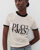 RE/DONE RE/DONE Morrision Knit Ringer Tee Parchment/Noir - 2