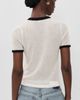 RE/DONE RE/DONE Morrision Knit Ringer Tee Parchment/Noir - 3