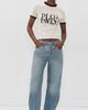 RE/DONE RE/DONE Morrision Knit Ringer Tee Parchment/Noir - 5