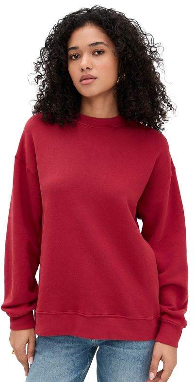 RE/DONE RE/DONE Oversized Crewneck Rosso