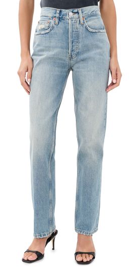 RE/DONE RE/DONE Stove Pipe Jeans Worn Blue