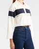 Re/Done Re/Done Stripe Cotton Crop Rugby Polo - 3