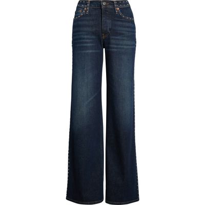 Re/Done Re/Done Studded Wide Leg Jeans
