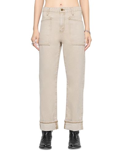 Re/done Re/Done The Bender High Rise Utility Jeans in Quiet Khaki