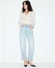 Re/done Re/Done The Rewind Reversible High Rise Barrel Jeans in Love Letter Blue Floral - 2