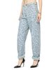 Re/done Re/Done The Rewind Reversible High Rise Barrel Jeans in Love Letter Blue Floral - 6