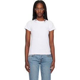 Re/Done Re/Done White Hanes Edition 1960s Slim T-shirt