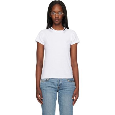 Re/Done Re/Done White Hanes Edition 1960s Slim T-shirt