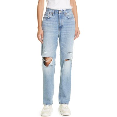 Re/Done Re/Done Women's Comfy '90s High Waist Straight Leg Jeans