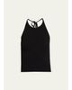 RE/DONE Sylvie Ribbed Halter Tank Top - 1