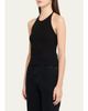 RE/DONE Sylvie Ribbed Halter Tank Top - 4