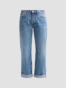 Re/done Women's Beau Cuffed Boyfriend Jeans