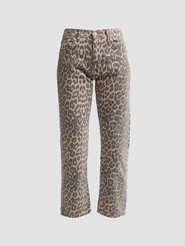RE/DONE Women's Blondie Leopard Mid-Rise Jeans