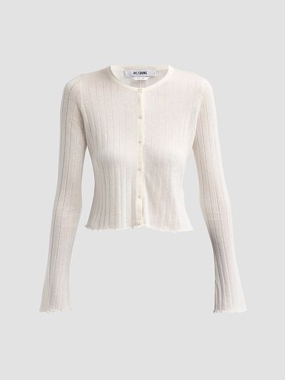RE/DONE Women's Isabelle Rib-Knit Cardigan