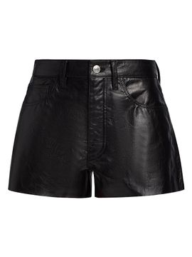 Re/done Women's Leather A-Frame Shorts