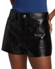 Re/done Women's Leather A-Line Shorts - 6