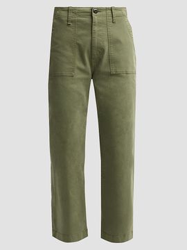 Re/done Women's The Trooper Stretch-Cotton Straight-Leg Pants