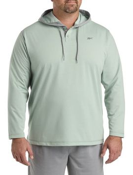 Reebok Reebok Big & Tall French Terry Performance Henley Hoodie